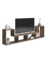 Libreria Marrone Quercia 4 Ripiani Portata Ripiani 5 130x50x25h cm, Sfumatura Colore Struttura Quercia