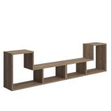 Libreria Marrone Quercia 4 Ripiani Portata Ripiani 5 130x50x25h cm, Sfumatura Colore Struttura Quercia
