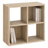 Libreria Marrone Rovere 2 Ripiani Installazione a Terra 61x30x61h cm, Struttura Verticale - Liha