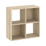 Libreria Marrone Rovere 2 Ripiani Installazione a Terra 61x30x61h cm, Struttura Verticale - Liha
