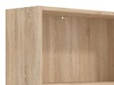 Libreria Marrone Rovere 2 Ripiani Installazione a Terra 70x24.5x107.5h cm, Sfumatura Colore Struttura Rovere - Moiano