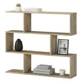 Libreria Marrone Rovere 3 Ripiani Installazione a Terra 110x25x96h cm, Sfumatura Colore Struttura Rovere - Terzolas