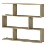 Libreria Marrone Rovere 3 Ripiani Installazione a Terra 110x25x96h cm, Sfumatura Colore Struttura Rovere - Terzolas