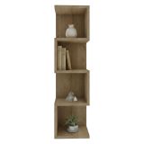 Libreria Marrone Rovere 3 Ripiani Installazione Libera 27x25x95h cm, Struttura Verticale - Cissone