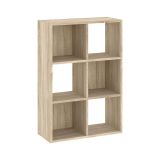Libreria Marrone Rovere 4 Ripiani Installazione a Terra 61x30x91h cm, Struttura Verticale - Lifasa