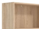 Libreria Marrone Rovere 4 Ripiani Installazione a Terra 70x24.5x176.5h cm, Sfumatura Colore Struttura Rovere - Urgnano