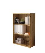 Libreria Marrone Rovere 4 Ripiani Installazione a Terra 79x34x118h cm, Struttura Mobile Verticale - Leporano