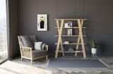 Libreria Marrone Rovere 4 Ripiani Installazione Libera 120x25x150h cm, Struttura Verticale - Sanarica
