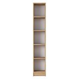 Libreria Marrone Rovere 4 Ripiani Installazione Libera 30x25x170h cm, Struttura Verticale - Cesio