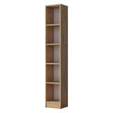 Libreria Marrone Rovere 4 Ripiani Installazione Libera 30x25x170h cm, Struttura Verticale - Cesio