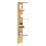 Libreria Marrone Rovere 4 Ripiani Installazione Libera 40x21x160h cm, Utilizzabile Come Divisorio Locale - Mortaran