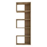 Libreria Marrone Rovere 4 Ripiani Installazione Libera 52x19x150h cm, Struttura Verticale - Nave