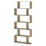 Libreria Marrone Rovere 5 Ripiani Installazione a Terra 80x25x191h cm, Sfumatura Colore Struttura Rovere - Clisi