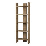Libreria Marrone Rovere 5 Ripiani Installazione Libera 52x23x149h cm, Struttura Verticale - Verbania