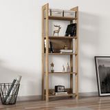 Libreria Marrone Rovere 5 Ripiani Installazione Libera 64x30x180h cm, Struttura Verticale - Mantello