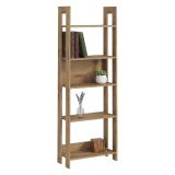Libreria Marrone Rovere 5 Ripiani Installazione Libera 64x30x180h cm, Struttura Verticale - Mantello