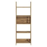 Libreria Marrone Rovere 5 Ripiani Installazione Libera 64x30x180h cm, Struttura Verticale - Mantello