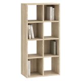 Libreria Marrone Rovere 6 Ripiani Installazione a Terra 61x30x121h cm, Struttura Verticale - Lifatila