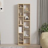 Libreria Marrone Rovere 9 Ripiani Installazione Libera 45x20x150h cm, Struttura Verticale - Mortara