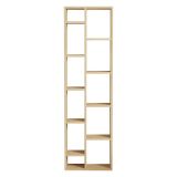 Libreria Marrone Rovere 9 Ripiani Installazione Libera 45x20x150h cm, Struttura Verticale - Mortara