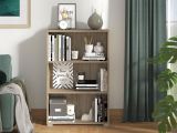Libreria Marrone Rovere Grigio 2 Ripiani Installazione a Terra 70x24.5x107.5h cm, Sfumatura Colore Struttura Rovere Grigio - Moiano