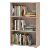 Libreria Marrone Rovere Grigio 2 Ripiani Installazione a Terra 70x24.5x107.5h cm, Sfumatura Colore Struttura Rovere Grigio - Moiano