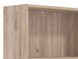 Libreria Marrone Rovere Grigio 2 Ripiani Installazione a Terra 70x24.5x107.5h cm, Sfumatura Colore Struttura Rovere Grigio - Moiano