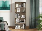 Libreria Marrone Rovere Grigio 4 Ripiani Installazione a Terra 70x24.5x176.5h cm, Sfumatura Colore Struttura Rovere Grigio - Urgnano