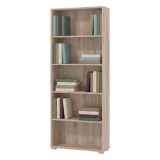 Libreria Marrone Rovere Grigio 4 Ripiani Installazione a Terra 70x24.5x176.5h cm, Sfumatura Colore Struttura Rovere Grigio - Urgnano