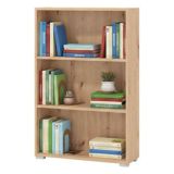 Libreria Marrone Rovere Nodi 2 Ripiani Installazione a Terra 70x24.5x107.5h cm, Sfumatura Colore Struttura Rovere Nodi - Moiano