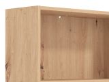 Libreria Marrone Rovere Nodi 2 Ripiani Installazione a Terra 70x24.5x107.5h cm, Sfumatura Colore Struttura Rovere Nodi - Moiano