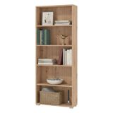 Libreria Marrone Rovere Nodi 4 Ripiani Installazione a Terra 70x24.5x176.5h cm, Sfumatura Colore Struttura Rovere Nodi - Urgnano