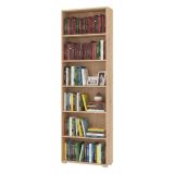 Libreria Marrone Rovere Nodi 5 Ripiani Installazione a Terra 70x24.5x211.5h cm, Sfumatura Colore Struttura Rovere Nodi - Pramollo
