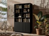 Libreria Miniato, 172x40 h100 cm, Nero