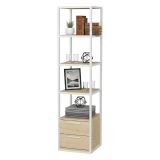 Libreria minimal bianca e rovere 39x169h cm - Arsim