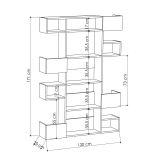 Libreria moderna bianca 120x171h cm - Sally