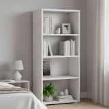 Libreria moderna bianca 60x130h cm - Aky