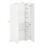 Libreria moderna bianca 70x140h cm - Donatella
