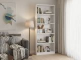 Libreria moderna bianca 80x201h cm - Abla