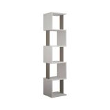 Libreria moderna bianca e tortora 35x161h cm - Nada