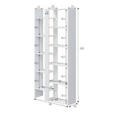 Libreria moderna bianca lucida 78x162h cm - Ersilia