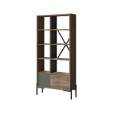 Libreria moderna marrone e antracite 79x160h cm - Simon