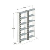 Libreria moderna noce e bianca 124x170h cm - Vele