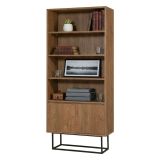 Libreria moderna noce e nera 80x182h cm - Morgana
