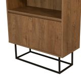 Libreria moderna noce e nera 80x182h cm - Morgana
