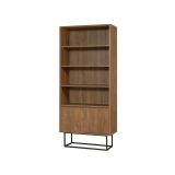 Libreria moderna noce e nera 80x182h cm - Morgana