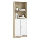 Libreria moderna quercia e bianca 79x203h cm - Michel