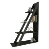 Libreria Nero Antracite 3 Ripiani Installazione Libera 100x30x150h cm, Struttura Verticale - Camaiore