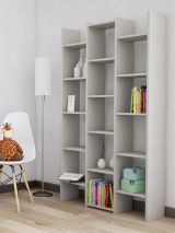 Libreria Nockten, 91x28h180 cm, Grigio chiaro