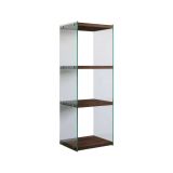 Libreria Protea, Scaffale da ufficio, Mobile portalibri, Biblioteca, Noce, 40x35h120 cm